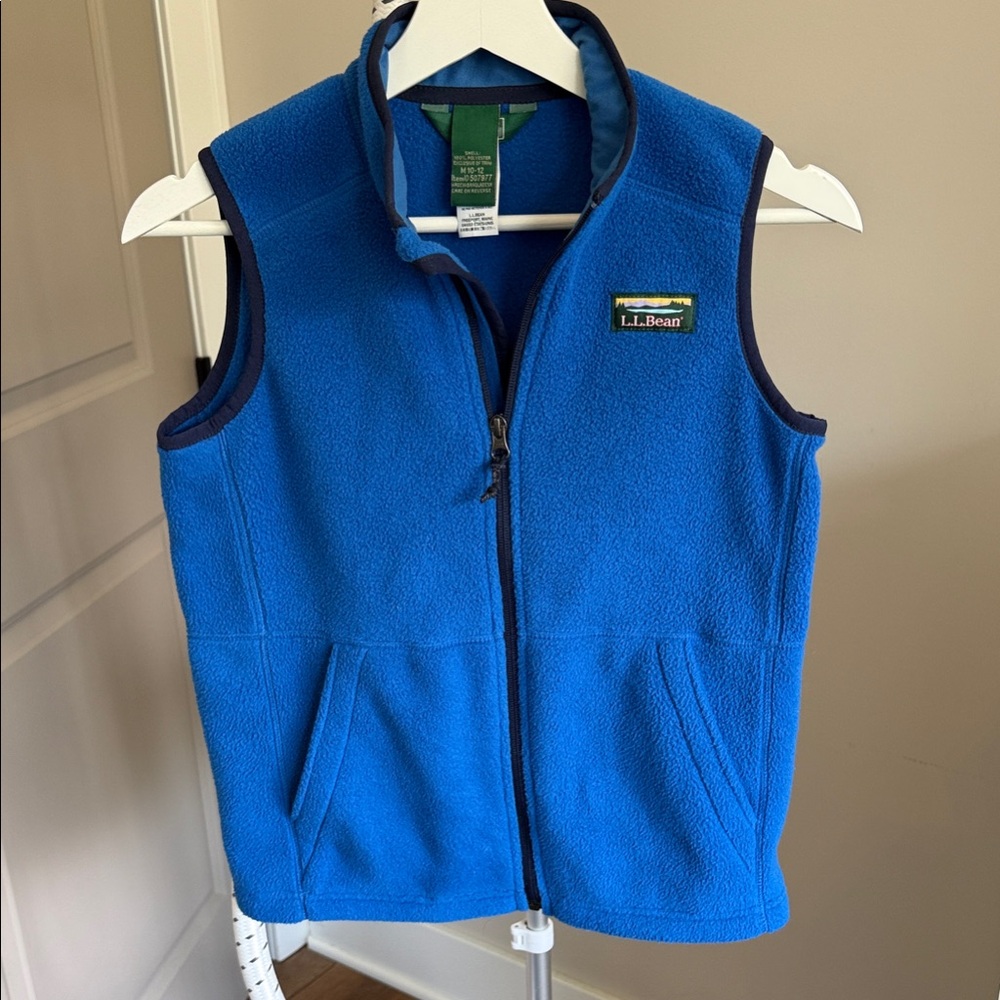 L.L. Bean Kids Royal Blue Fleece Vest